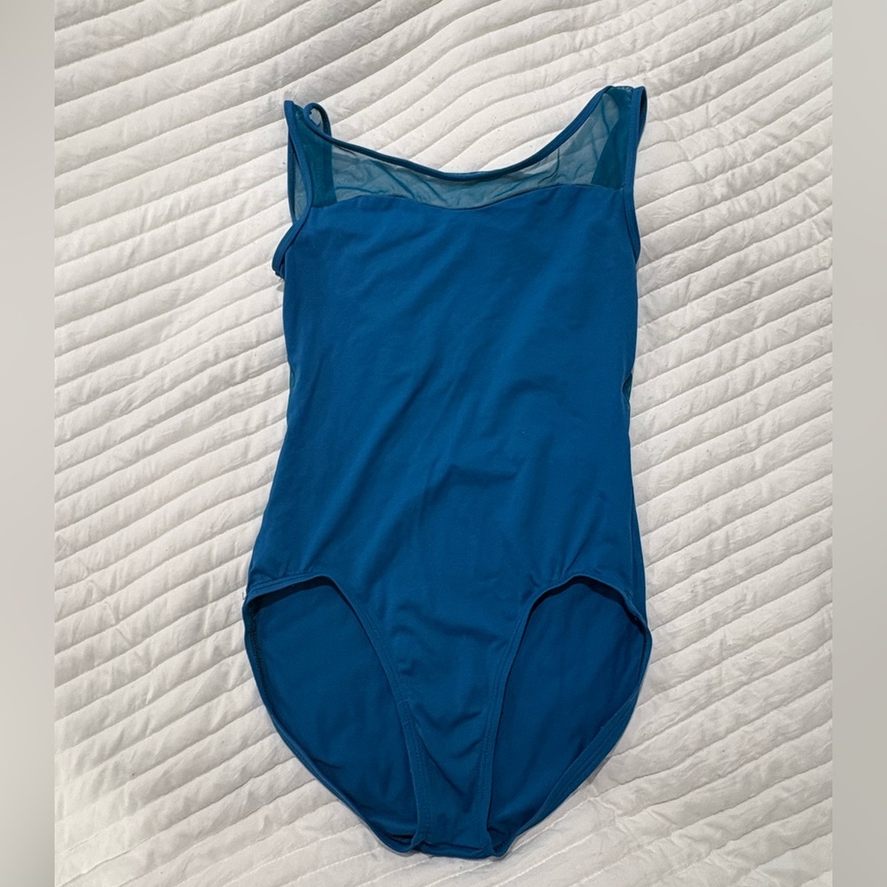 Blue Mesh Discount Dance Leotard